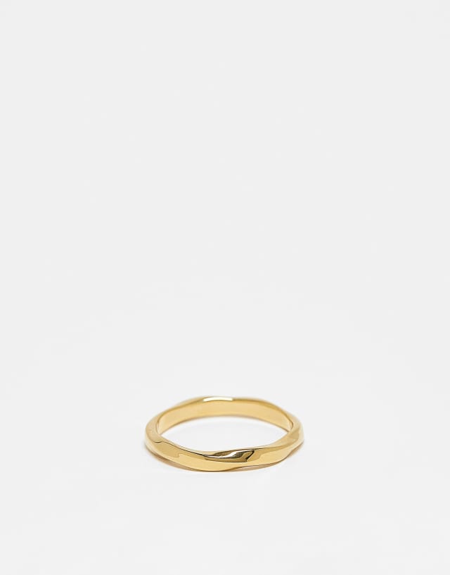 Icon Brand stainless steel band ring in gold