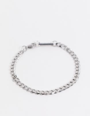 Icon Brand stainless steel bracelet in silver - ASOS Price Checker