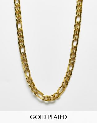 Icon Brand Icon Brand stainless steel figaro chain necklace plated in 14k gold