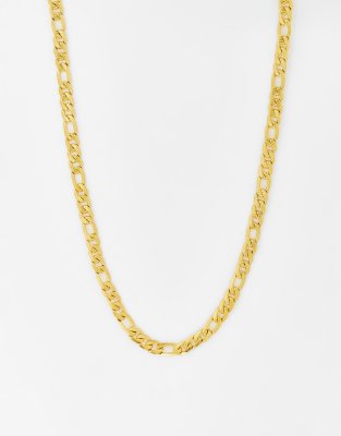 Icon Brand stainless steel figaro necklace in gold - ASOS Price Checker