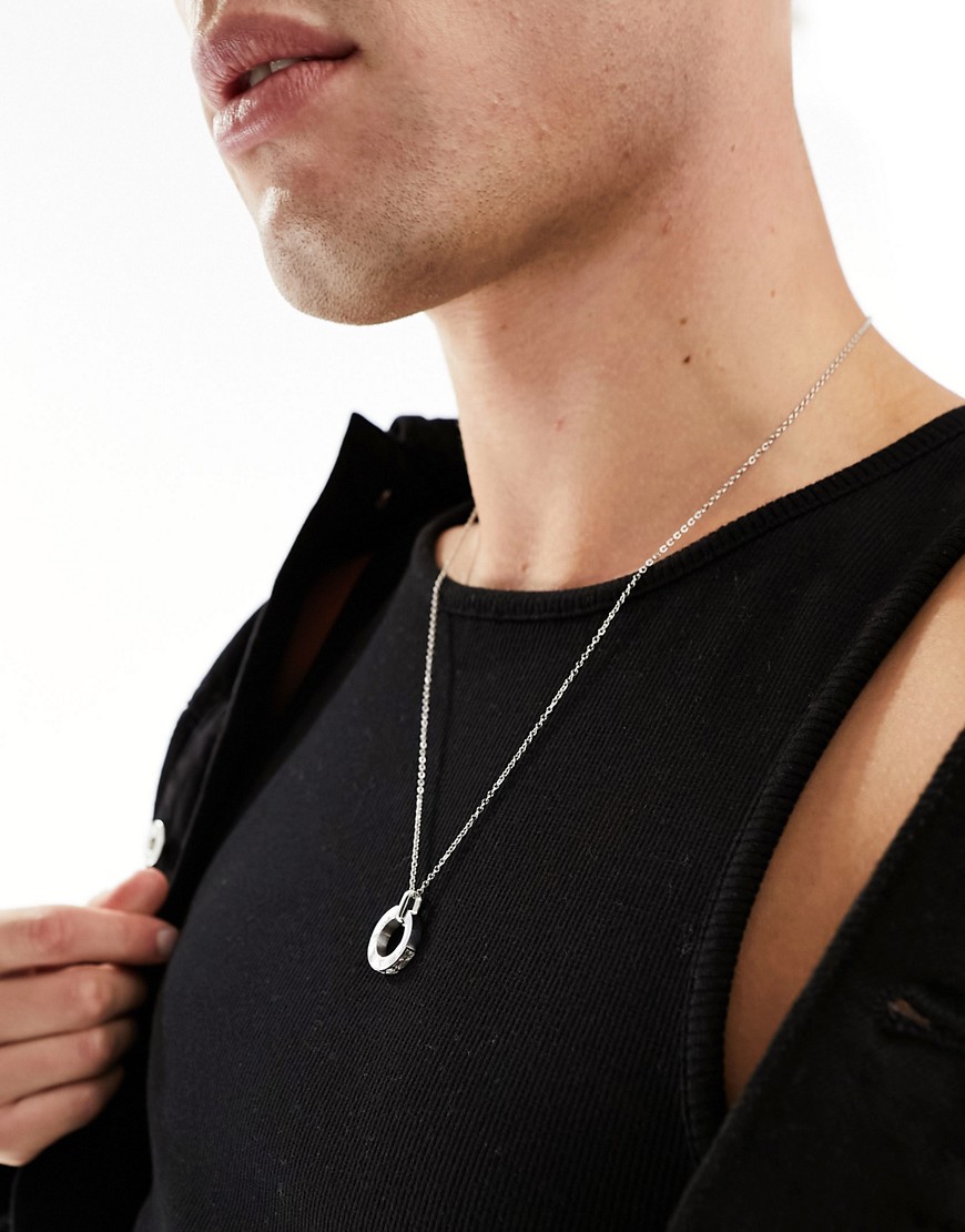 Icon Brand stainless steel hyalus pendant necklace in silver