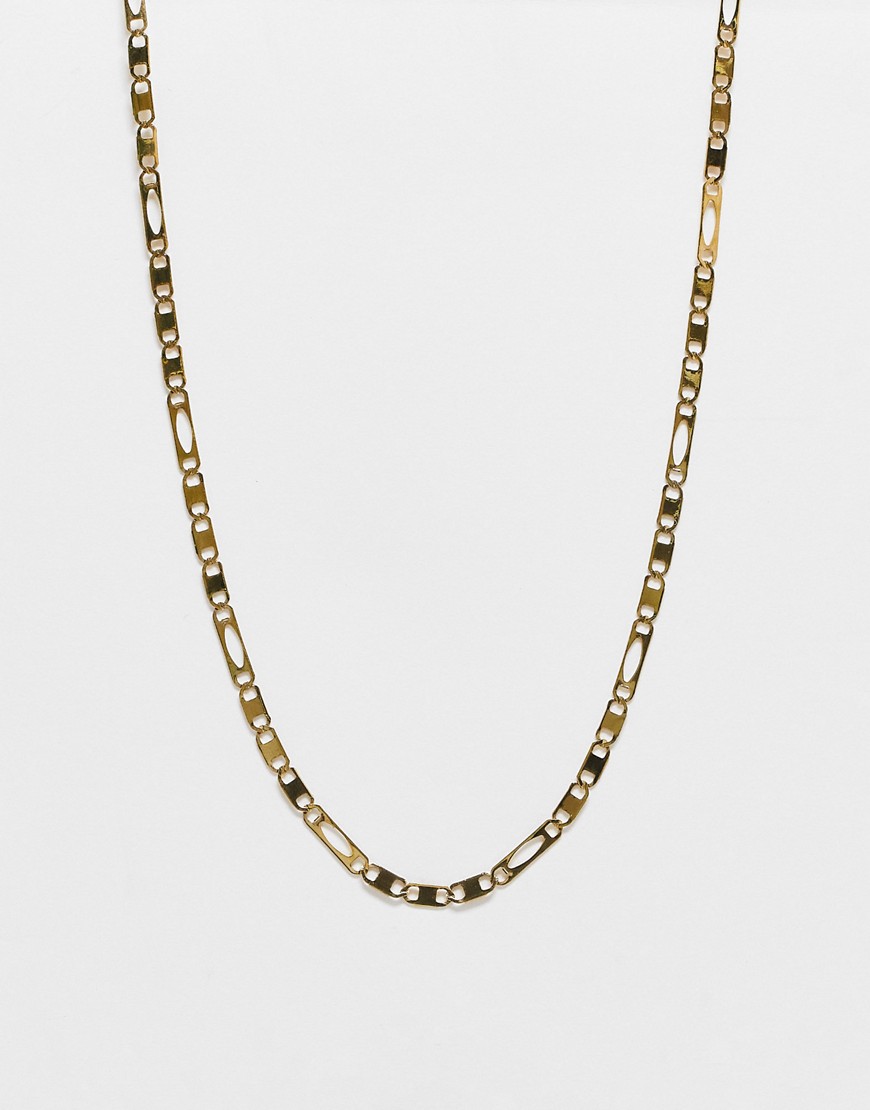 Icon Brand Stainless Steel Mariner Figaro Necklace In Gold