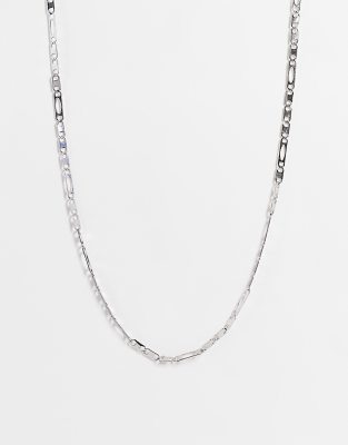 Icon Brand stainless steel mariner figaro necklace in silver