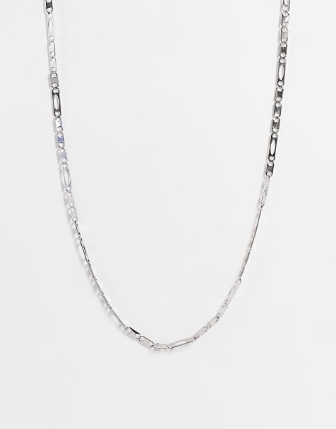 Icon Brand stainless steel mariner figaro necklace in silver - view 1