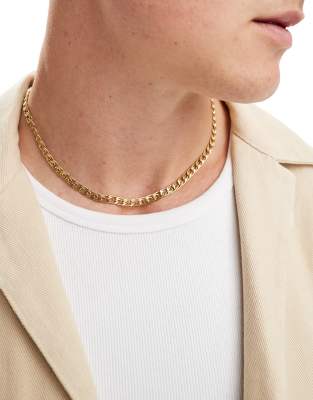 Icon Brand stainless steel scroll chain necklace in gold plated