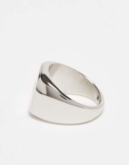Vintage silver signet discount ring