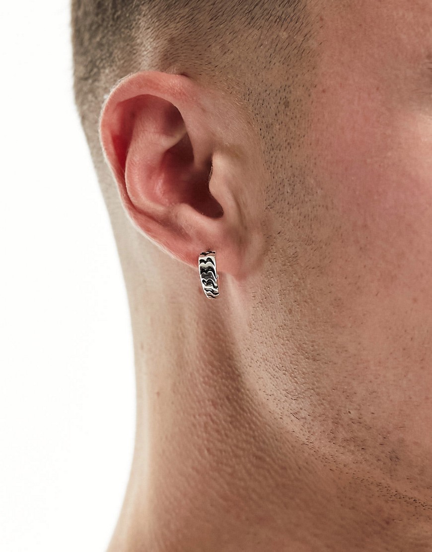 Icon Brand stealth hoop earrings in silver