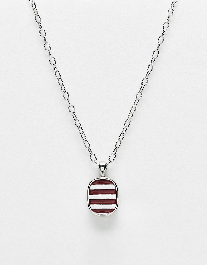 Icon Brand striped pendant necklace in silver