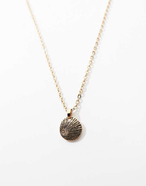 Icon Brand strobe pendant necklace in gold | ASOS