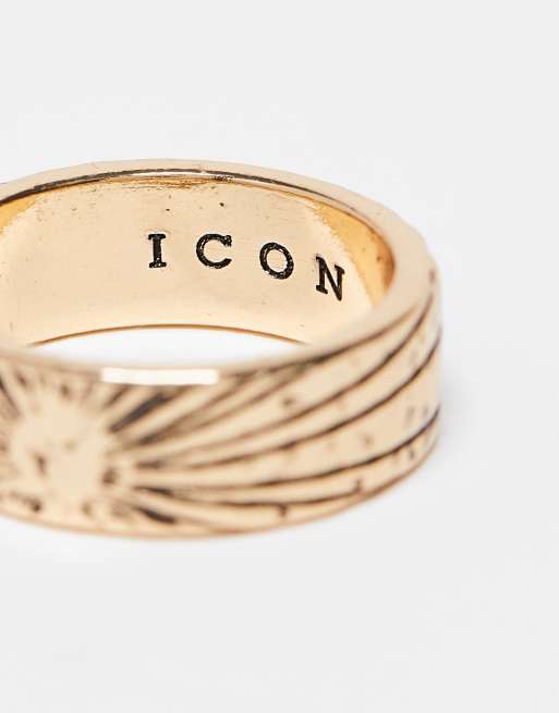 Icon Brand sunburst band ring in gold, 4 of 4