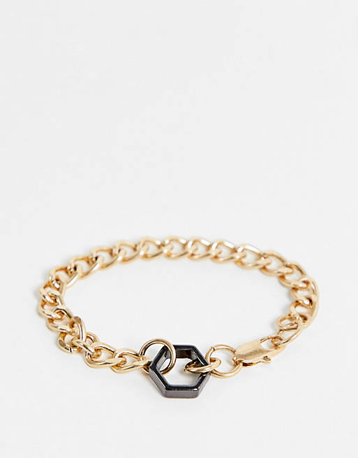 Icon Brand - Sunday - Armband met hexagon in goud