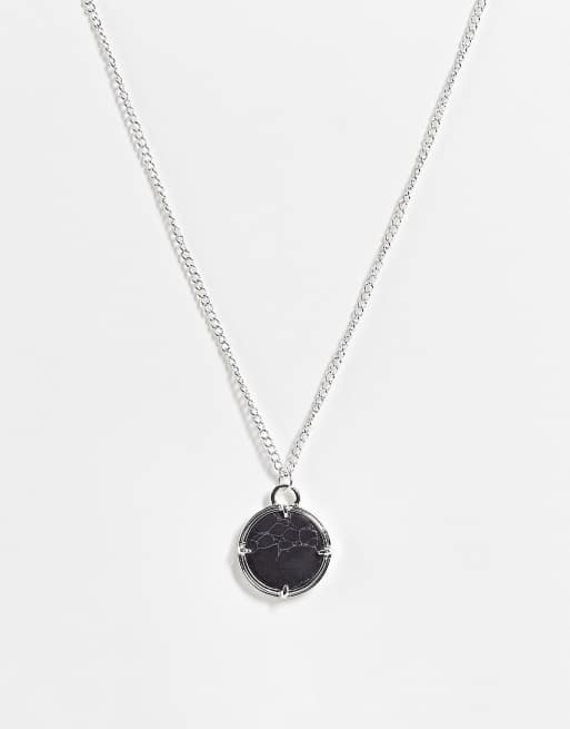 Icon Brand - Sunday - Halsketting met hanger van composiet in zilver