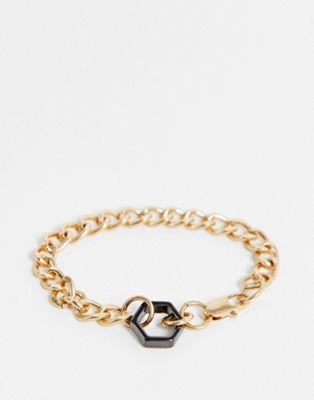 Icon Brand sunday hexagon bracelet in gold