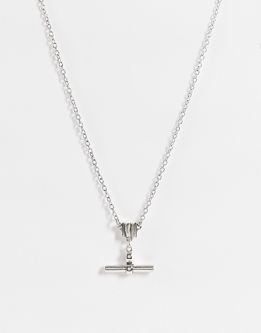 Icon Brand t-bar necklace in silver