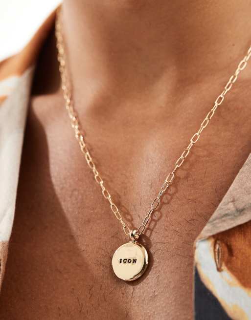 Icon Brand - Totum - Collana color oro con pendente