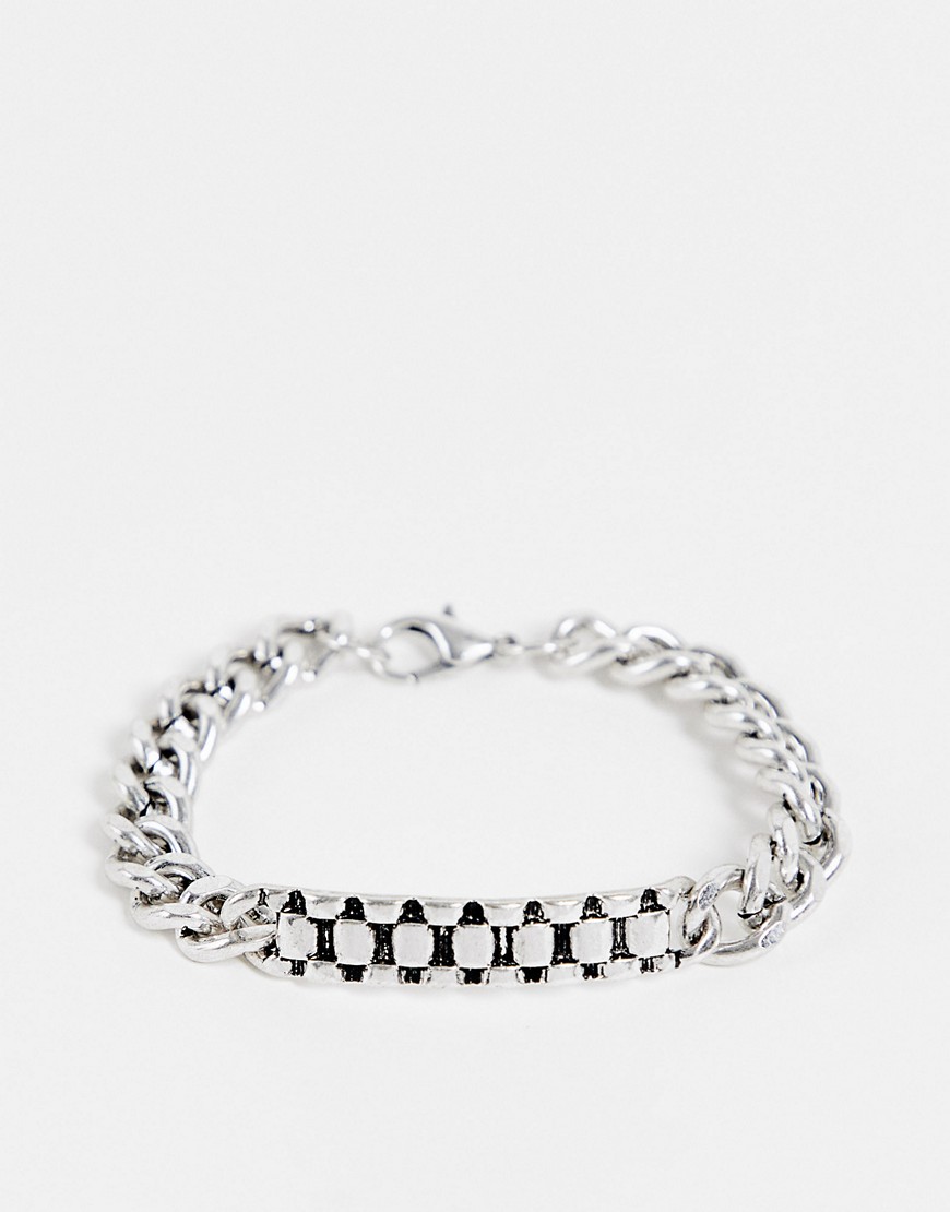 Icon Brand Tread ID bracelet in silver