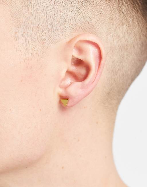 Icon Brand triangle stud earring in gold