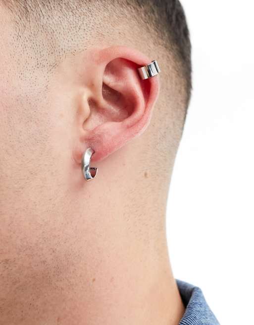 Icon Brand – Tribus – Zestaw kolczyków w kolorze srebrnym 