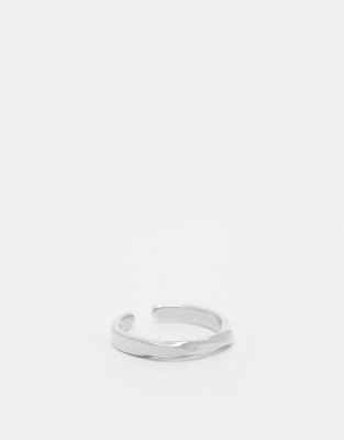 Icon Brand twist adjustable ring in silver - ASOS Price Checker