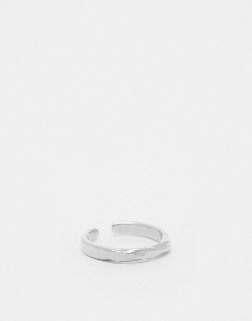 Icon Brand twist adjustable ring in silver