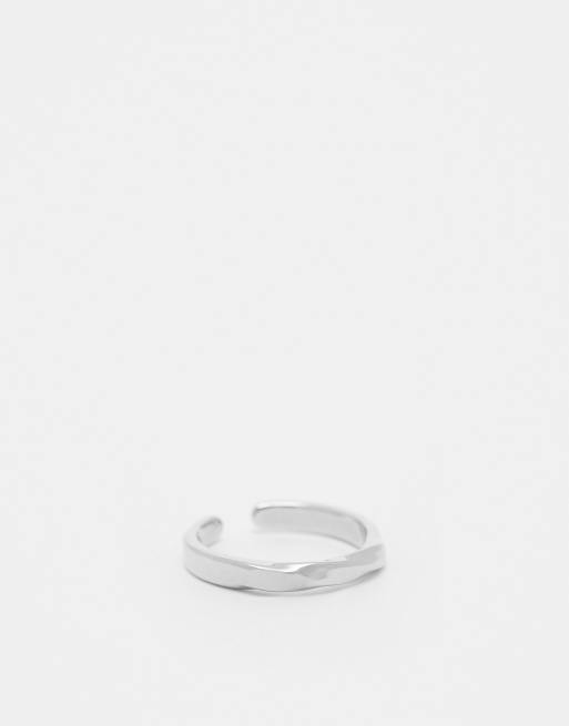 Icon Brand twist adjustable ring in silver