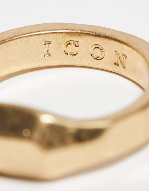 Icon Brand vesuvius signet ring in gold , 3 of 4