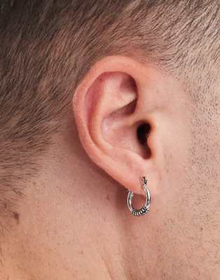 Icon Brand Icon Brand wrapped hoop earrings in silver