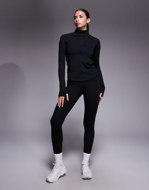 Icon thermal running set in black - view 1