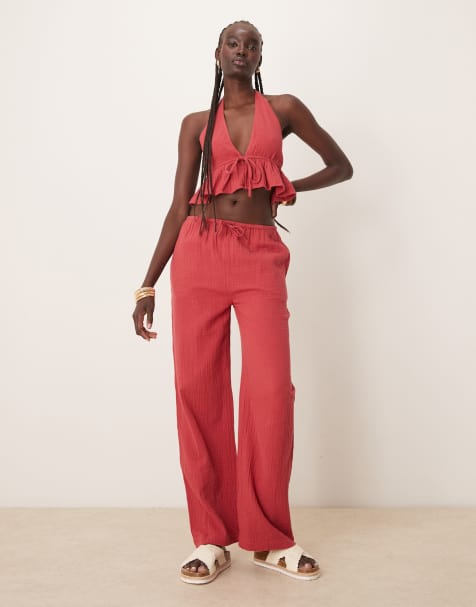 Iisla & Bird beach co-ord in red - view 1