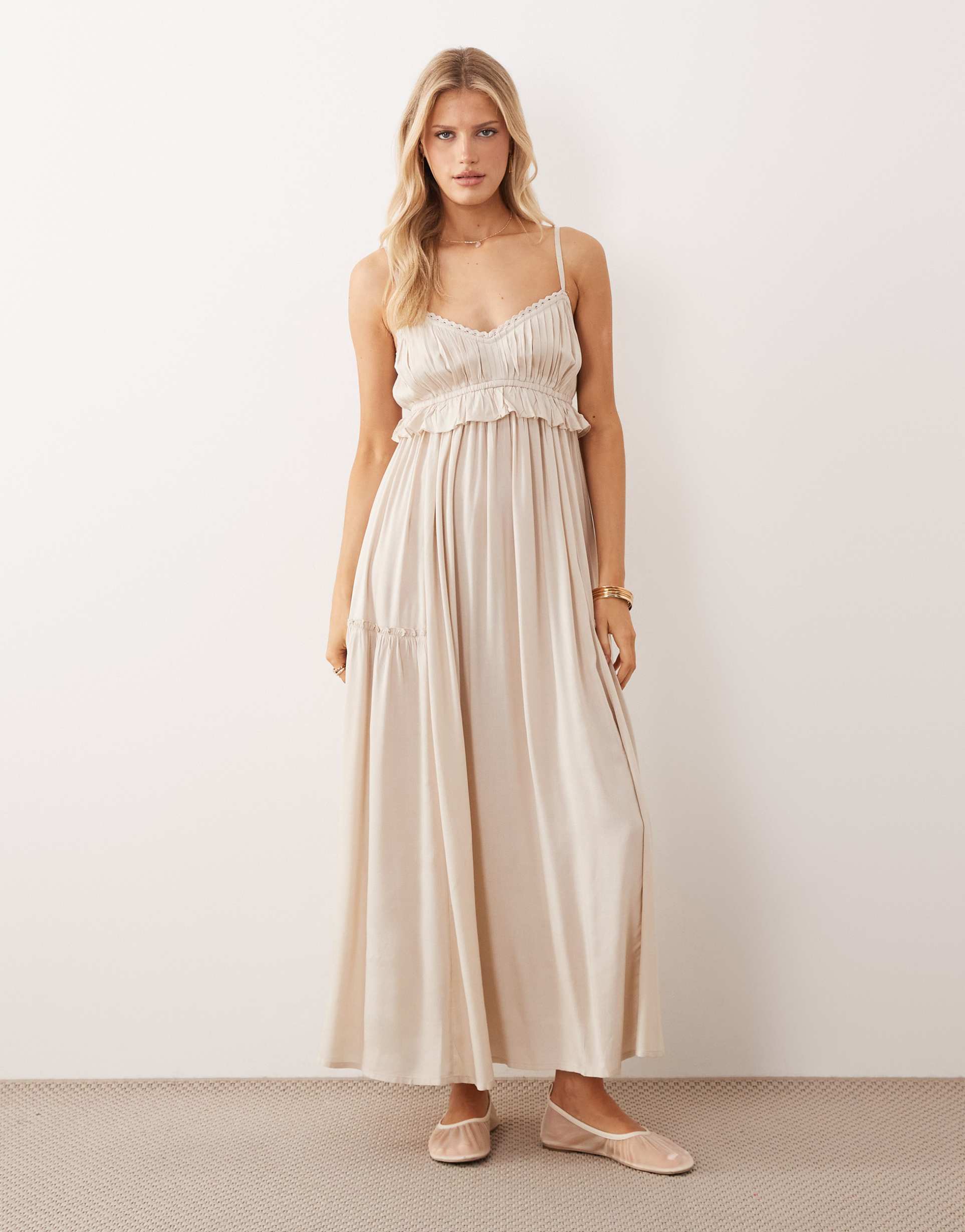 iisla & bird beach maxi dress in oat