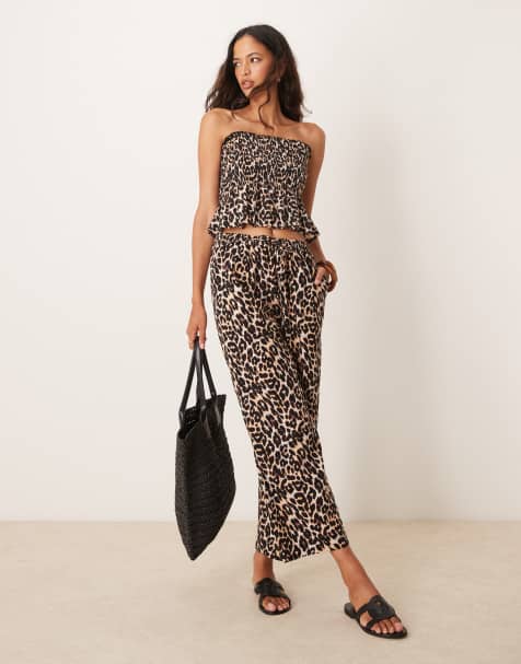 Iisla & Bird leopard print beach co-ord in multi - view 1