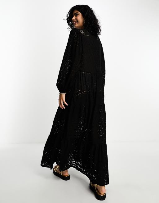 トップス SHISHIKUI eyelet long BLACK New long / BLACK – SHISHIKUI
