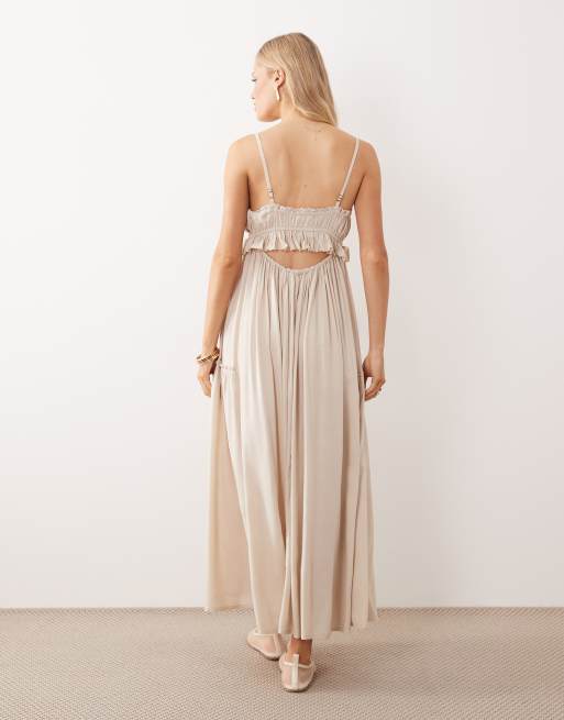 Iisla & Bird maxi beach dress in oat, 4 of 4