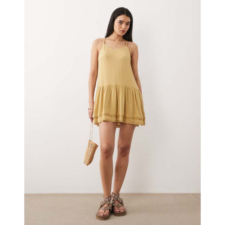 Iisla & Bird mini swing dress in beige