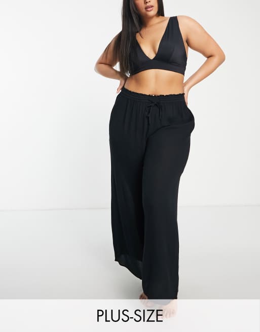 Plus size drawstring on sale pants