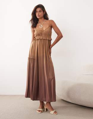 Robe de plage longue - Marron chocolat-Brown 44