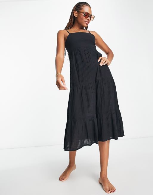 Robe noir ete discount longue