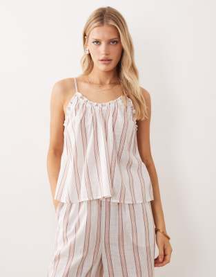 Iisla & Bird - Strand-Camisole in Beige gestreift, Kombiteil-Neutral