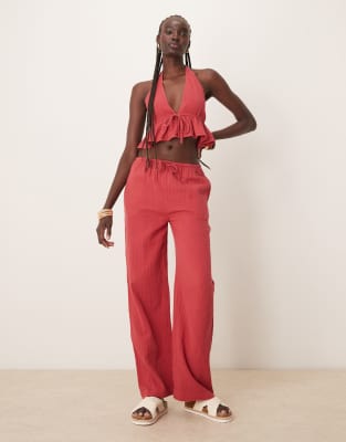 Iisla & Bird Tie Front Beach Halter Waistcoat