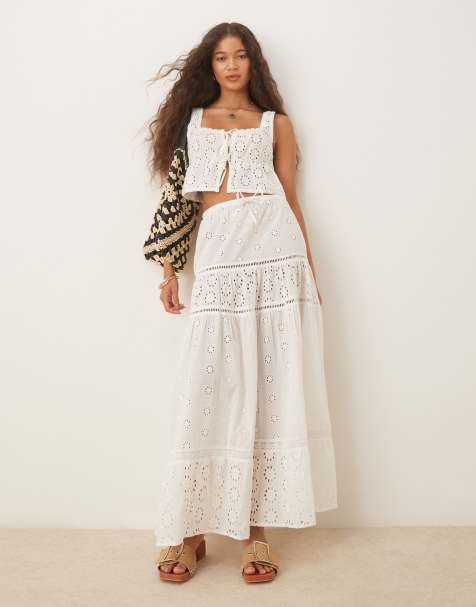 Iisla & Bird – Vitt strandset i broderie anglaise - view 1