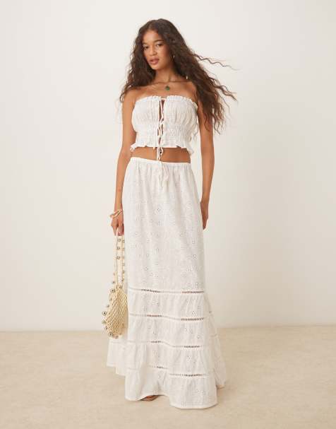 Iisla & Bird – Vitt strandset i broderie anglaise - view 1