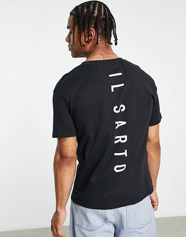 Il Sarto - back print logo t-shirt in black