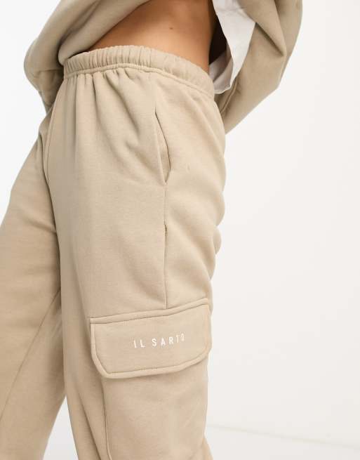 Beige cargo hot sale joggers womens