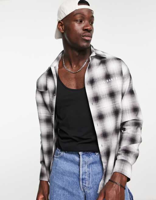 Il Sarto checked shirt in black