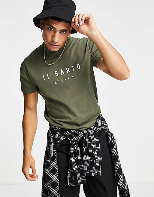 Il Sarto co-ord logo t-shirt in olive
