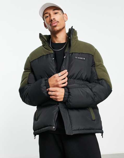 Night Addict logo puffer jacket in black