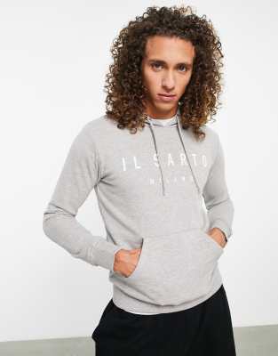 Il Sarto Il Sarto core slim hoodie in grey