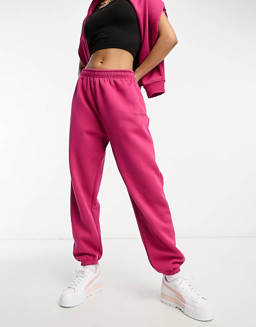 Il Sarto joggers co-ord with logo in bright pink | ASOS