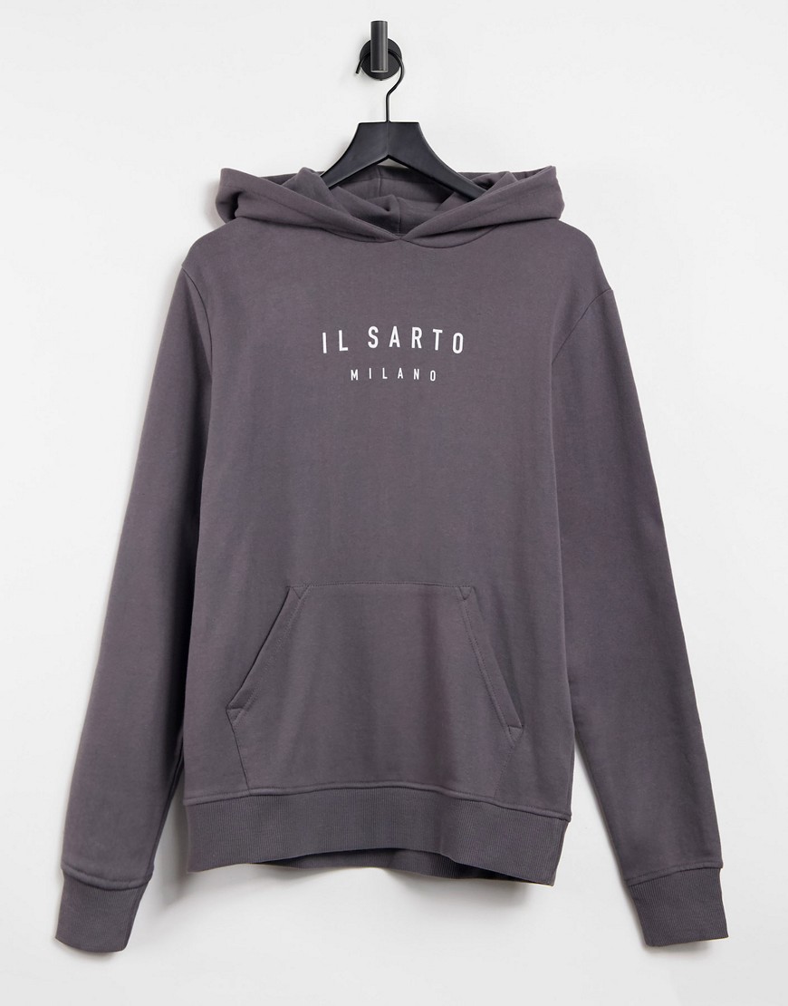 Il Sarto logo oth hoodie in gray-Grey