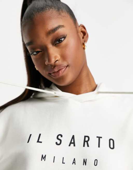 Il Sarto oversized hoodie in off white